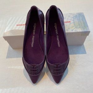 Sigerson Morrison Rain or Shine Purple Rubber Flats